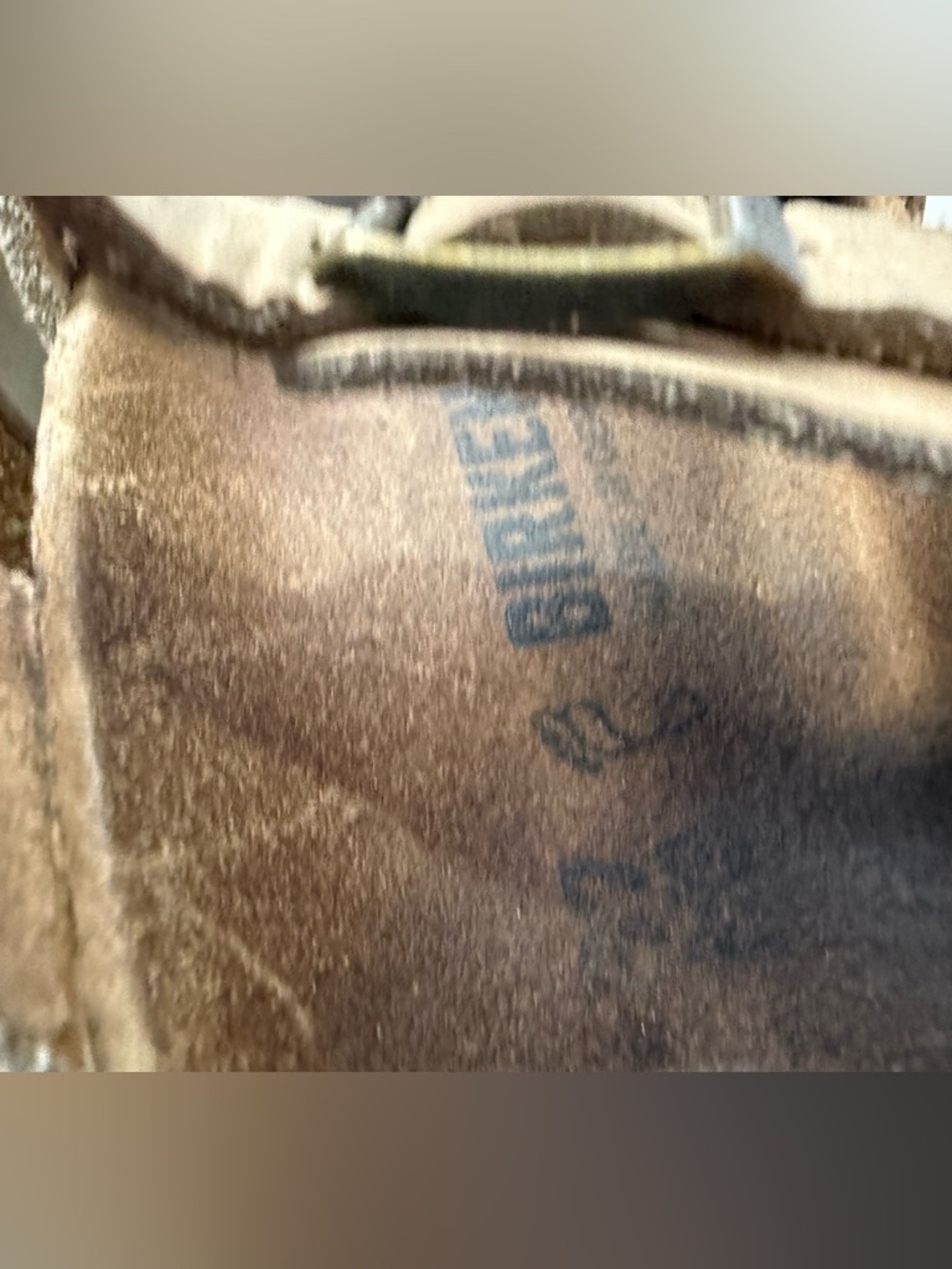 Birkenstock Women size 6 Tan Triple-Strap Suede Sandals - Picture 3 of 6